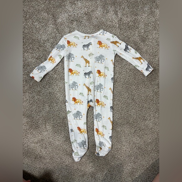 Little Me Bamboo Sleeper Safari Animals 6 months Baby Sleep and Play Infant - Picture 3 of 6